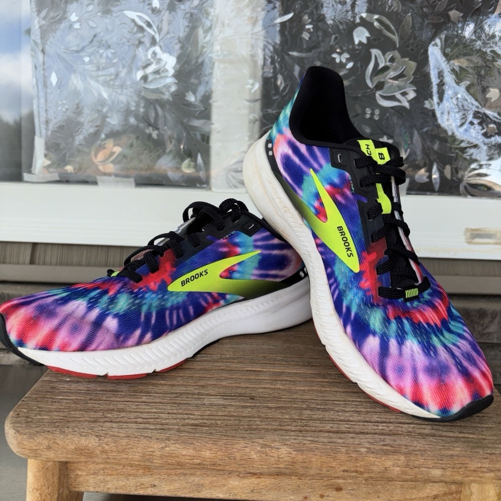 Size 9 -  BROOKS 'Launch 8'  Road Running Shoes - Tie Die Print 1203451B011 - Picture 2 of 12